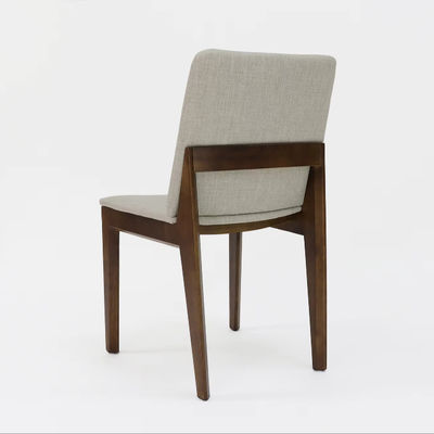 Σύγχρονο στυλ Νιτρολάκκα Τελειοποίηση Σκληρό ξύλο Καρέκλα τραπεζαρίας με ταπετσαρία και βραχίονα προφοράς