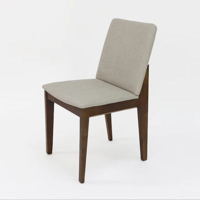 Σύγχρονο στυλ Νιτρολάκκα Τελειοποίηση Σκληρό ξύλο Καρέκλα τραπεζαρίας με ταπετσαρία και βραχίονα προφοράς