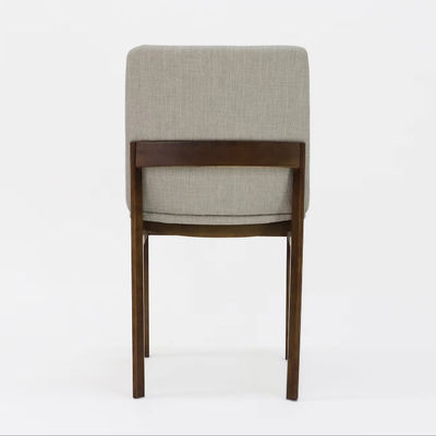 Σύγχρονο στυλ Νιτρολάκκα Τελειοποίηση Σκληρό ξύλο Καρέκλα τραπεζαρίας με ταπετσαρία και βραχίονα προφοράς