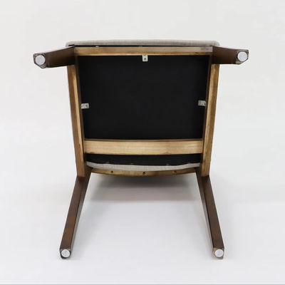 Σύγχρονο στυλ Νιτρολάκκα Τελειοποίηση Σκληρό ξύλο Καρέκλα τραπεζαρίας με ταπετσαρία και βραχίονα προφοράς