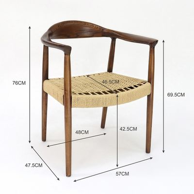 Προσαρμοσμένη καρέκλα υποκαταστημάτων Κένεντι Σύγχρονο στυλ σκανδιναβικού στυλ Στερεό ξύλο Πρόεδρος Καρέκλα τραπεζαρίας για εστιατόρια και καφετέριες