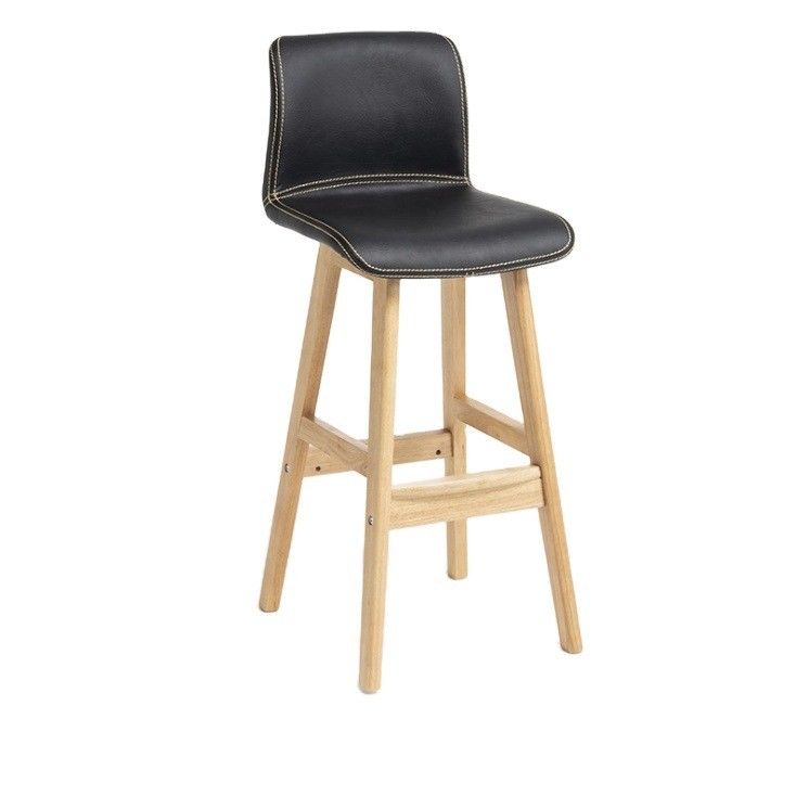 Ταχυδρομική συσκευασία Villia High Chair Bar Counter Chair με ύφασμα κομψό και στερεό ξύλο