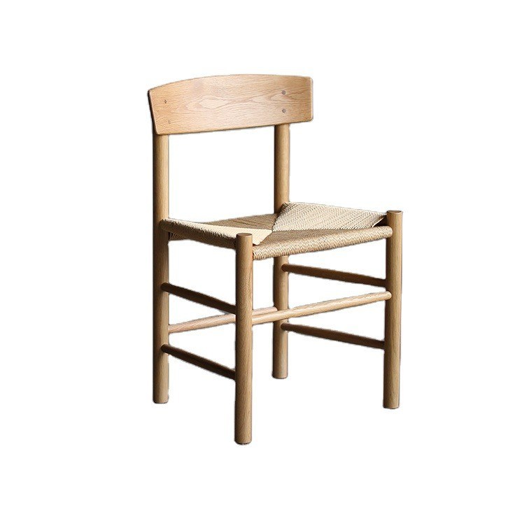 Σκληρό ξύλο χαμηλή στρογγυλή πίσω τραπεζική καρέκλα καρέκλα από ράταν με σύγχρονη και παραδοσιακή ιδέα σχεδιασμού