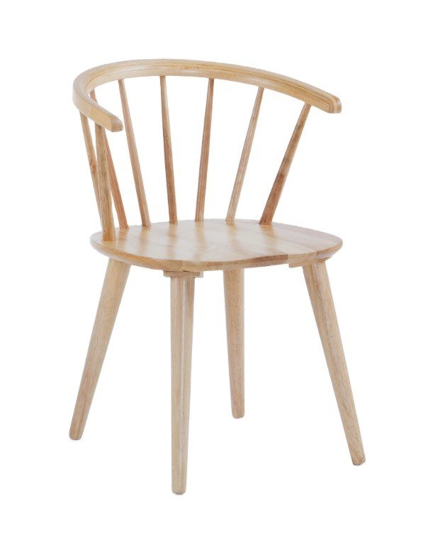 Σύγχρονη ξύλινη στερεά ξύλινη τραπεζαρία Windsor Chair W35*D37*H77CM για βελτιστοποίηση του χώρου τραπεζαρίας