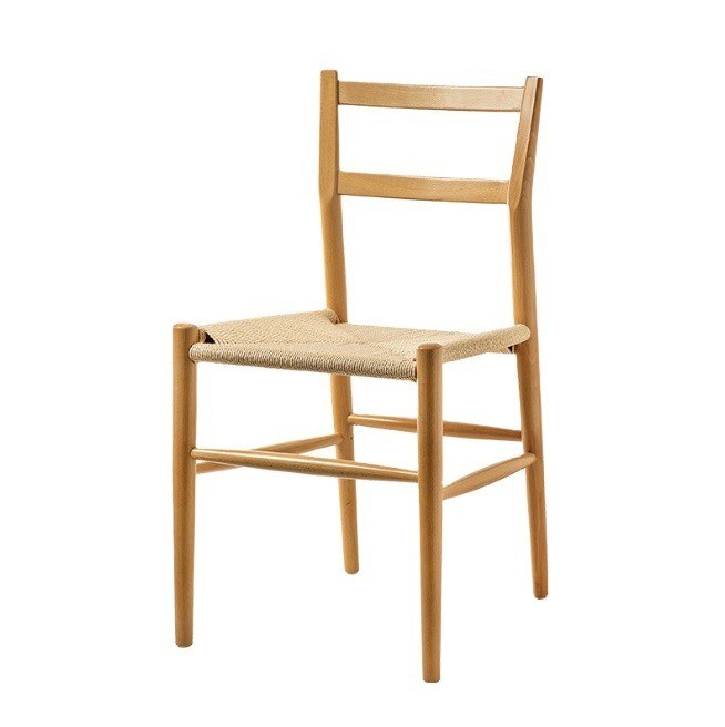 Σκληρή ξύλινη τραπεζαρική καρέκλα με υφασμένο μαξιλάρι κορδόνι Η τέλεια προσθήκη στο γραφείο εργασίας και το καφέ αναψυχής σας