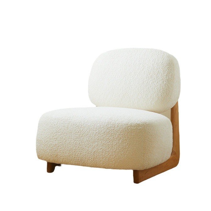 Αναβαθμίστε το ξενοδοχείο σας με σκανδιναβικό σχεδιασμό Σύγχρονη καρέκλα από στερεό ξύλο Αρνί μαλλί τραπεζαρία ξύλινες καρέκλες